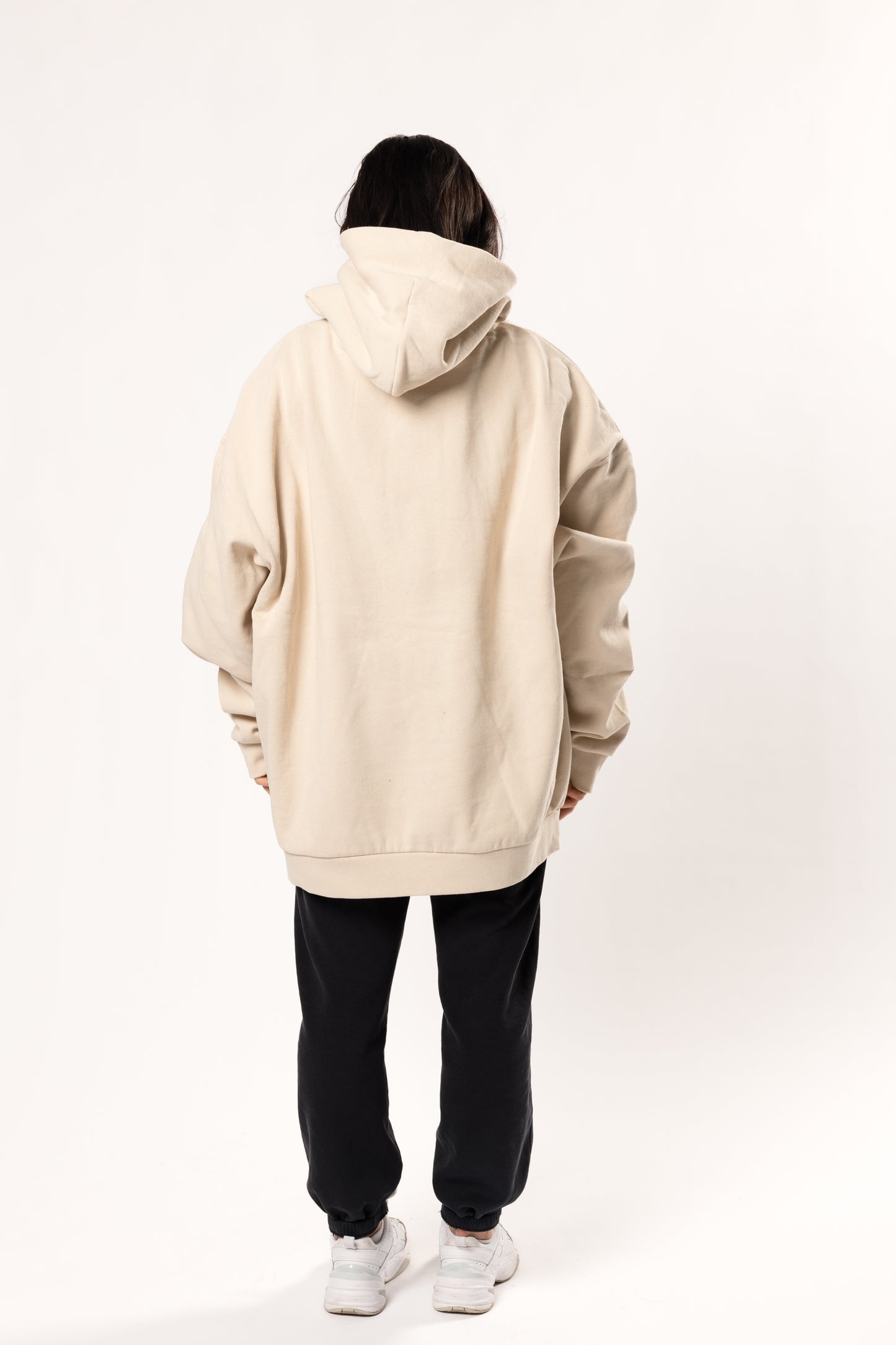 piece by piece cream and colored hoodie