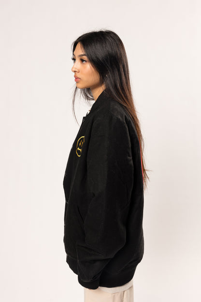 face to face ying yang black bomber