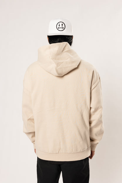 piece by piece cream and colored hoodie