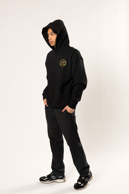 face to face ying yang black and color hoodie