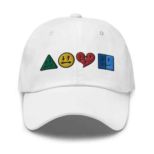 piece by piece dad hat white